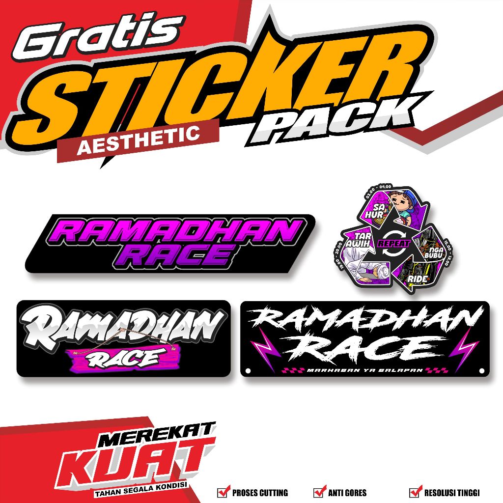 RAMADHAN RACE | Stiker Ramadhan Race Edition Sudah Terpotong PNP