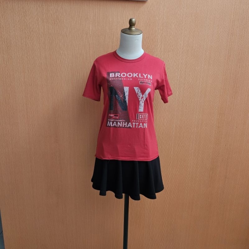 atasan kaos wanita merah BINAKIDS cewek M blouse lengan pendek santai