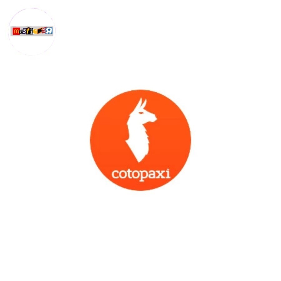 

sticker cotopaxi logo rounded stiker