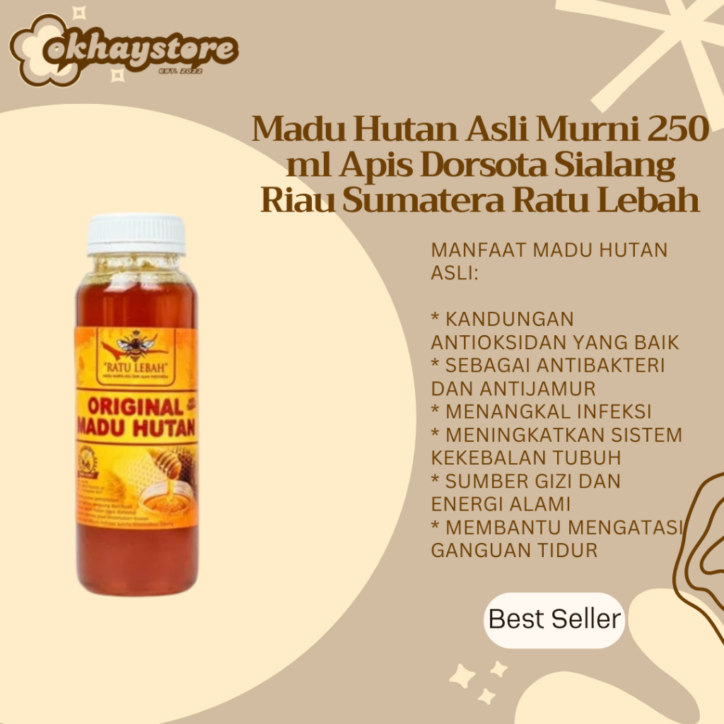 

Madu Hutan Asli 250 ML Apis Dorsota Madu Murni Hutan Sialang Riau Sumatera