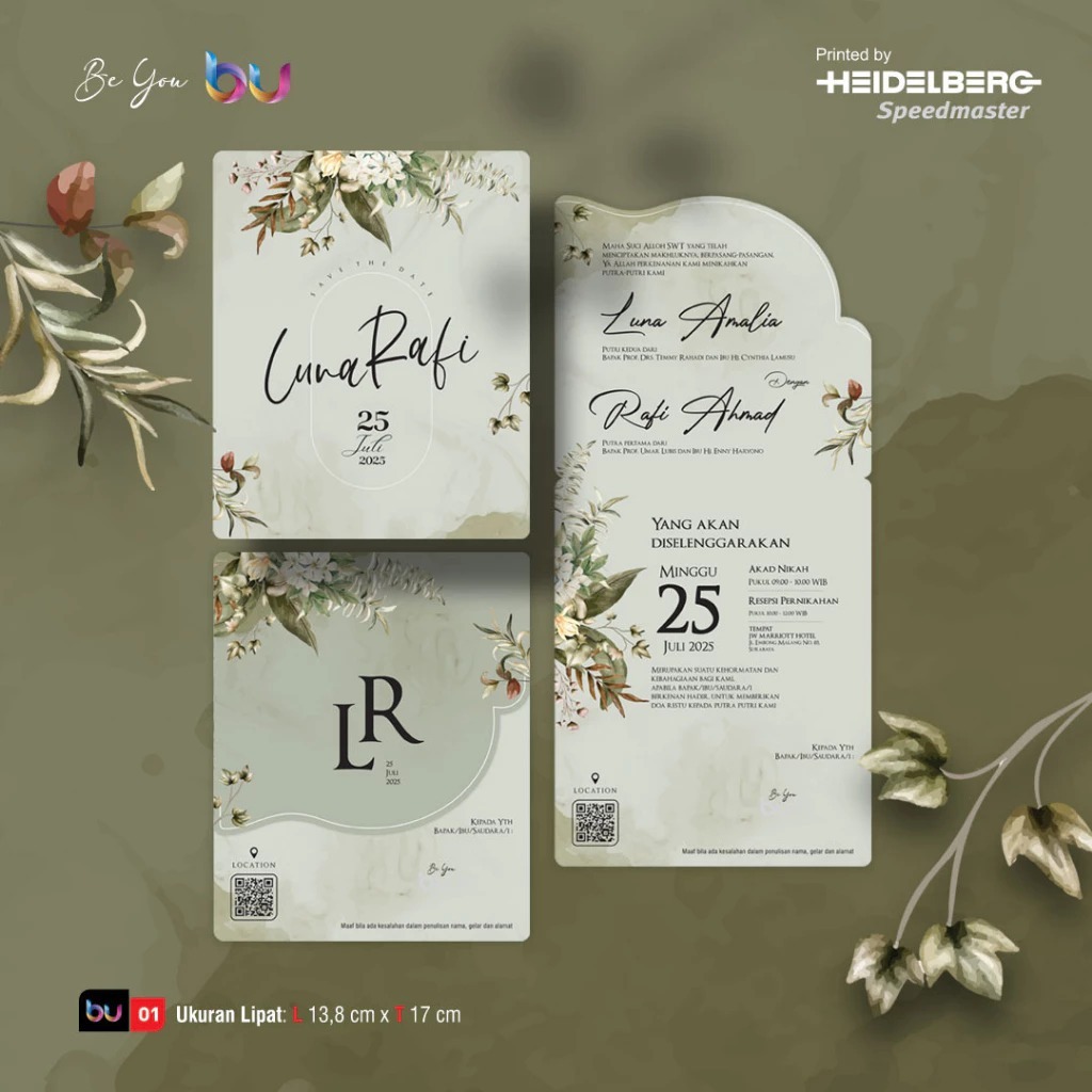 CETAK UNDANGAN RESEPSI MURAH BE YOU 01 - 06