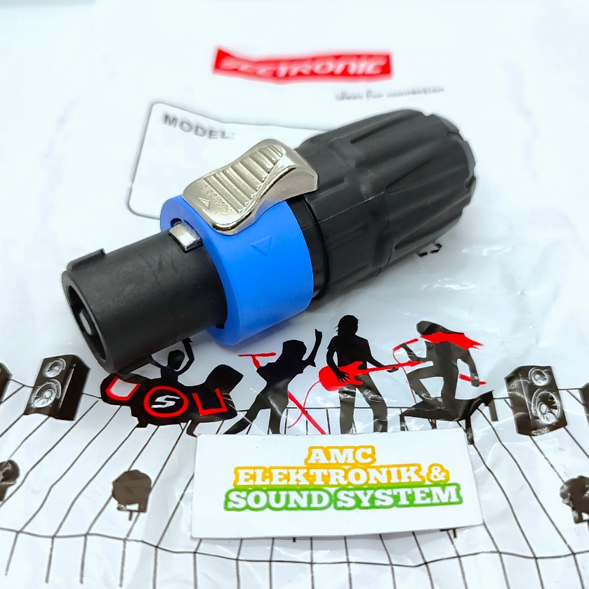 Jack Speakon Male SEETRONIC SL4FX-N Original / Jack Spikon 4 pin Seetronic SL4FX-N