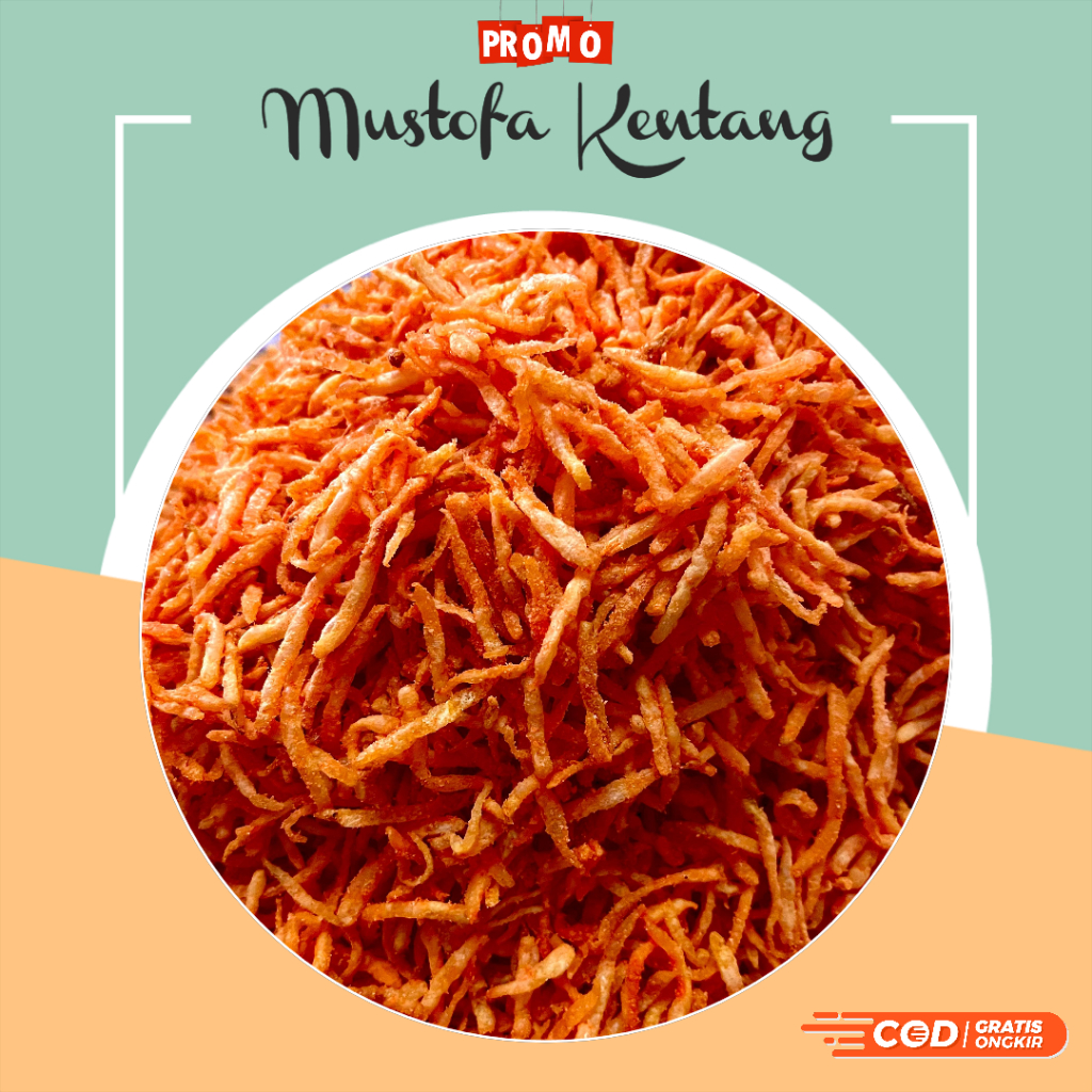 

500 GR Mustofa Kentang Rasa Keju - Kripik Kentang Mustofa Renyah Guroh Enak - Cemilan Snack