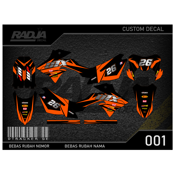 DECAL STICKER DTRACKER 150 (001) DEKAL STIKER FULLBODY DTX D-TRACKER SE 2016 2017 2018 2019 2020 202