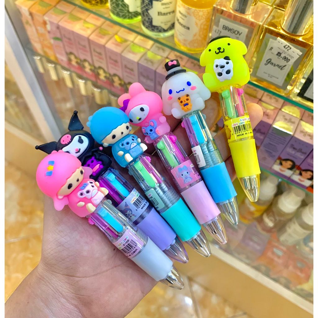 

1pcs Pulpen 4 Warna Mini 881 Karakter / Pulpen Cetek 4 Warna