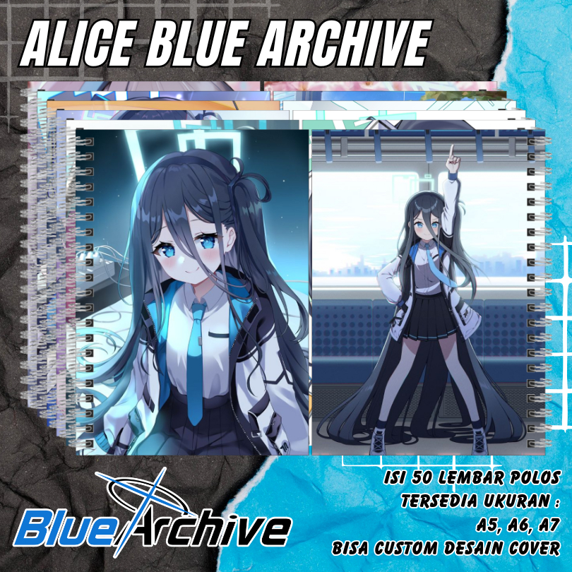 

Note Book Alice Blue Archive / Notebook Alice Blue Archive / Buku Catatan