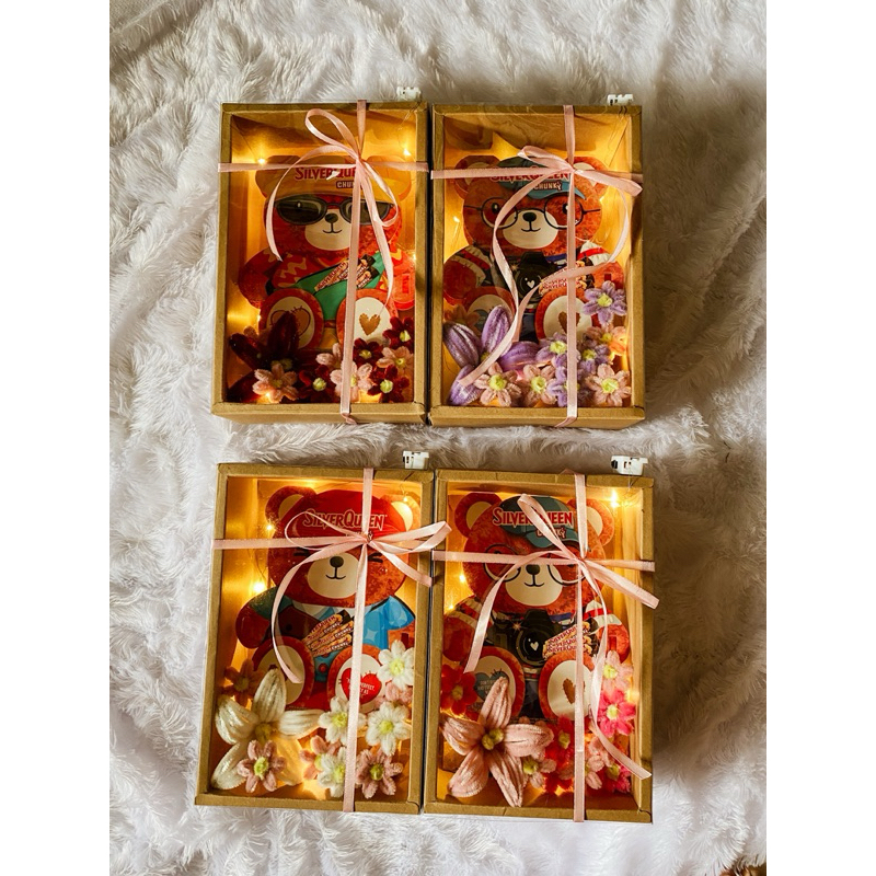 

READY STOCK Hadiah valentine Coklat box Silverqueen Chunkybar Teddybear