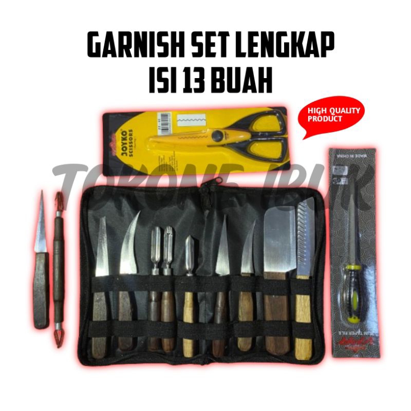 Pisau Garnish Set Lengkap isi 13/Pisau ukir buah/Pisau Set
