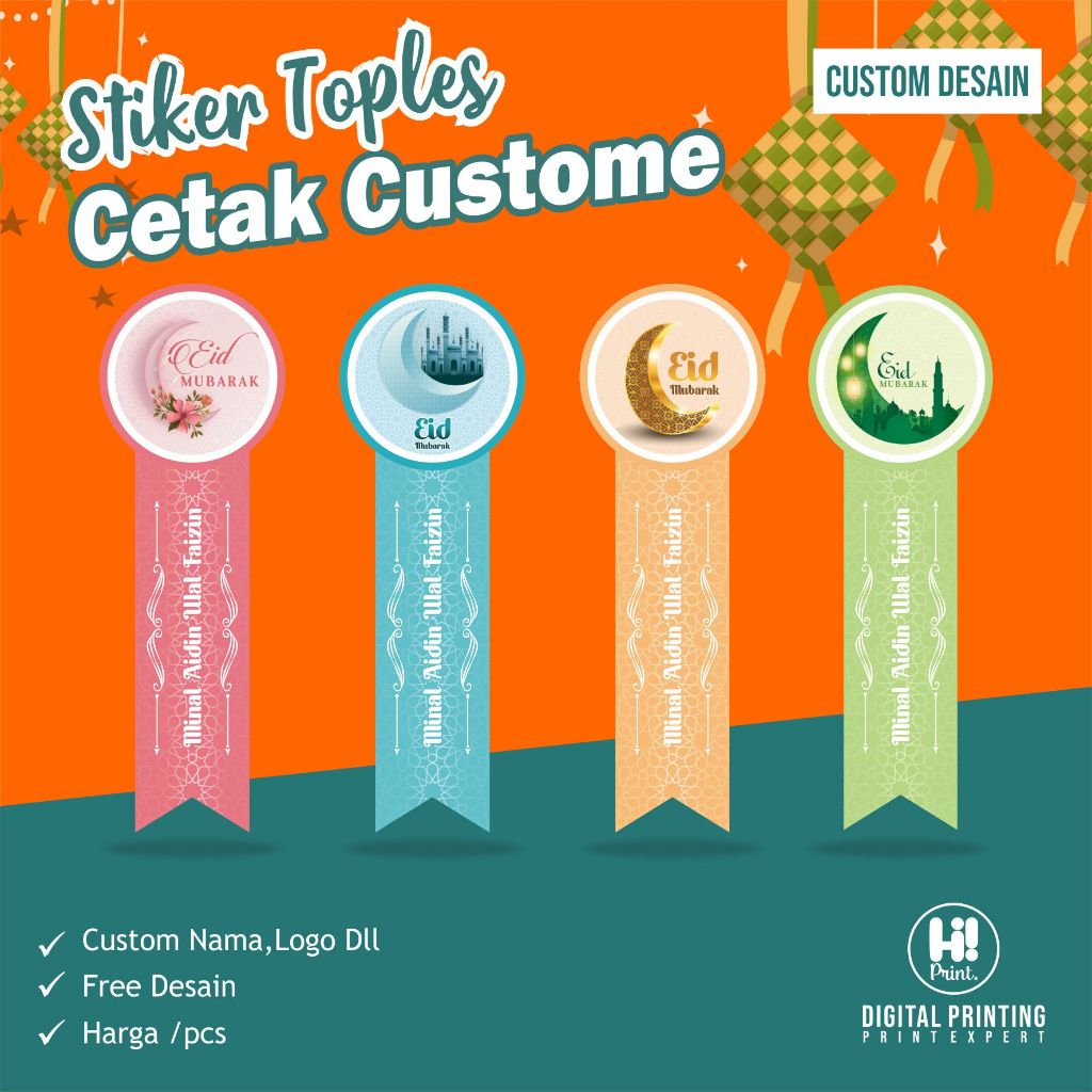 

Stiker Label Toples Kue Lebaran Custom