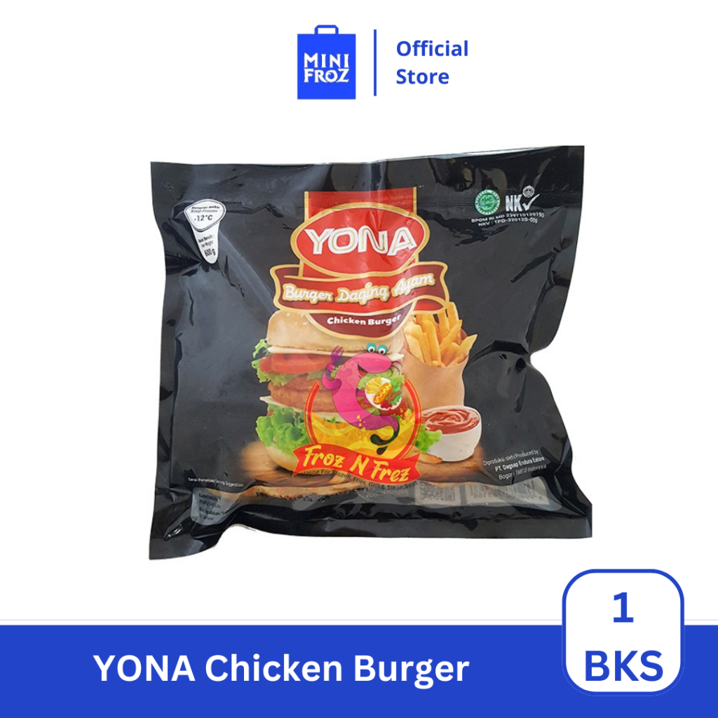 

YONA Chicken Burger 600 Gram - Daging Burger Ayam Crispy