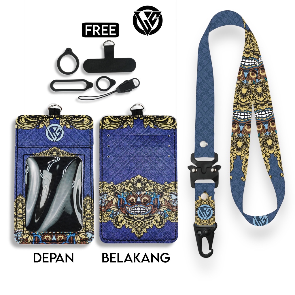 

LC.ID Lanyard Id Card Holder Leather Printing UV Tali Lanyard Holder Kulit Printing - Barong Series V1
