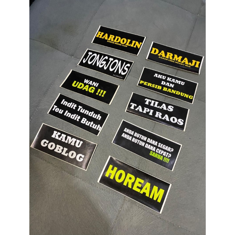Stiker Unik Bahan Premium (Graftac)