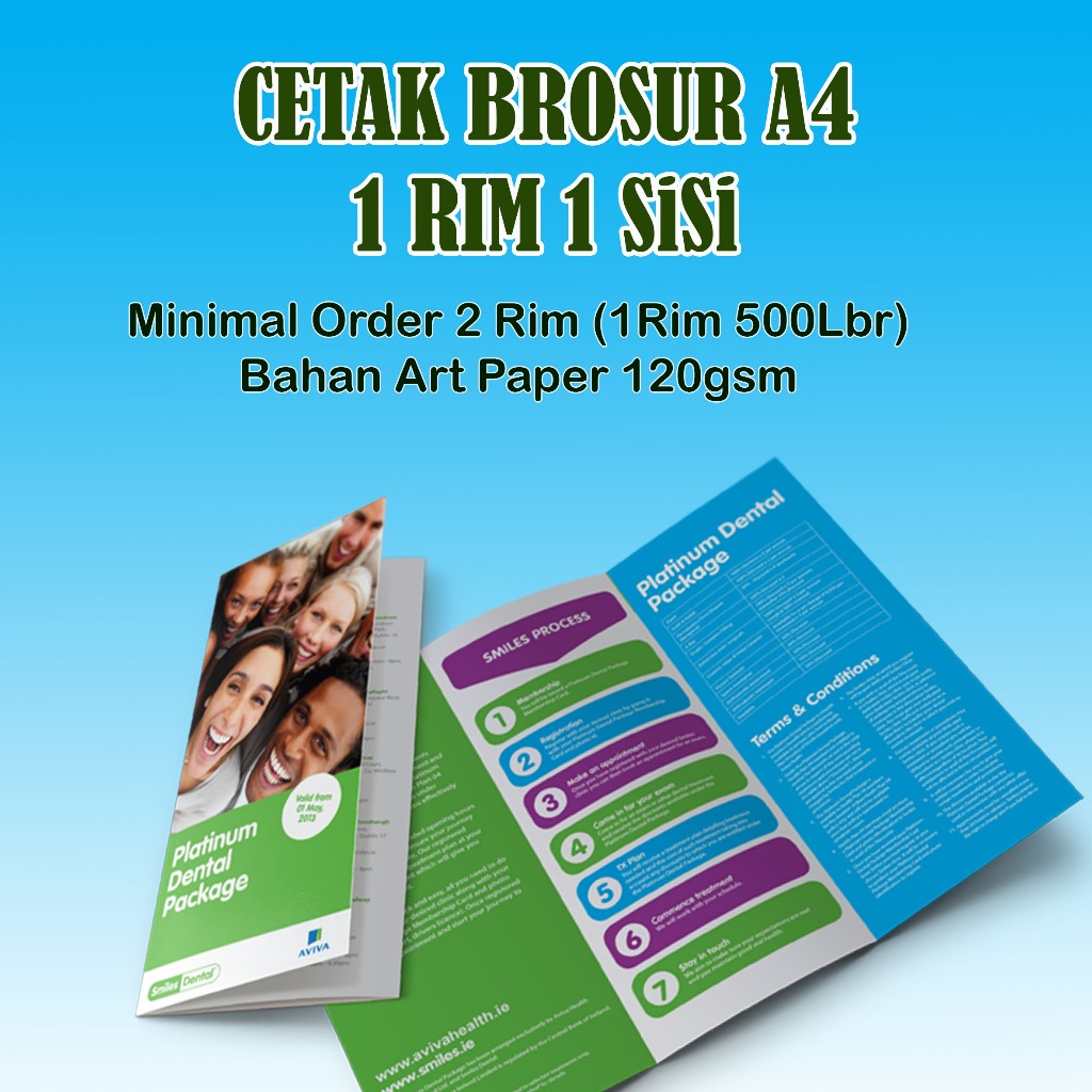 

Cetak Brosur A4 (1 sisi), Art Paper 120/150gsm, 1Rim 500Lbr