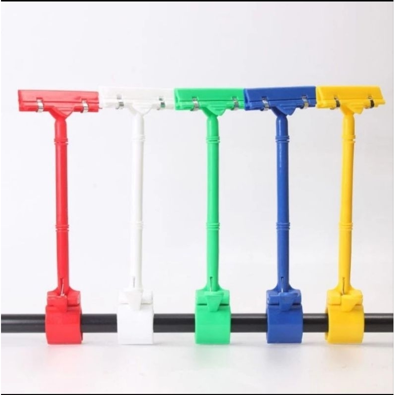 

Jepitan label harga stand display colorful 25 cm klip price tag penjepit foto product plastik supermarket toko