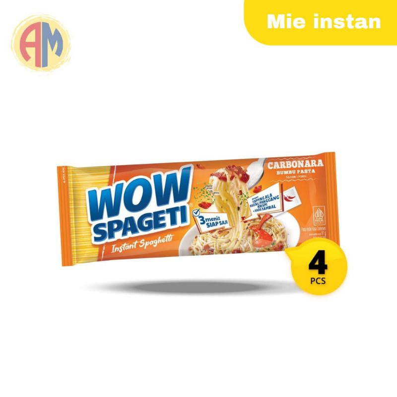 

WOW Spageti Creamy Carbonara Meaty bolognese 4 Pcs