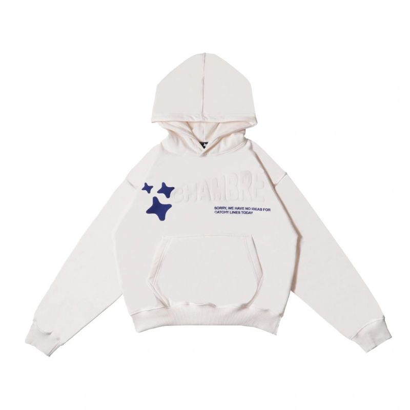 Boxy Hoodie Chambredelavain - No Idea Broken White