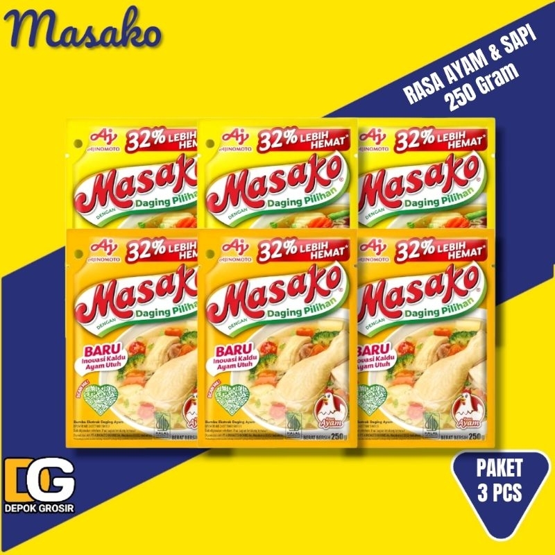 

Masako 250gram Paket 3 Pcs