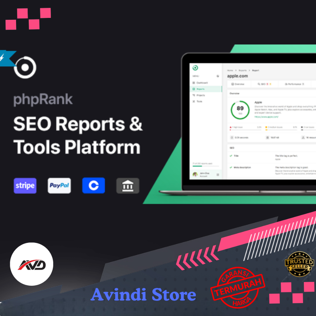 phpRank - SEO Reports & Tools Platform (SaaS)