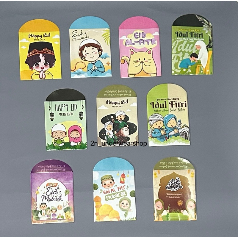 

(10 pcs) Amplop Lebaran 2025 Amplop Lebaran ukuran medium motif Islami