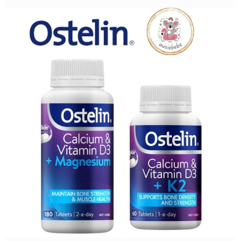 Ostelin Calcium & Vitamin D3 + Magnesium Tablets 100 & 180 Pack / Calcium & Vitamin D3 + K2 60 table