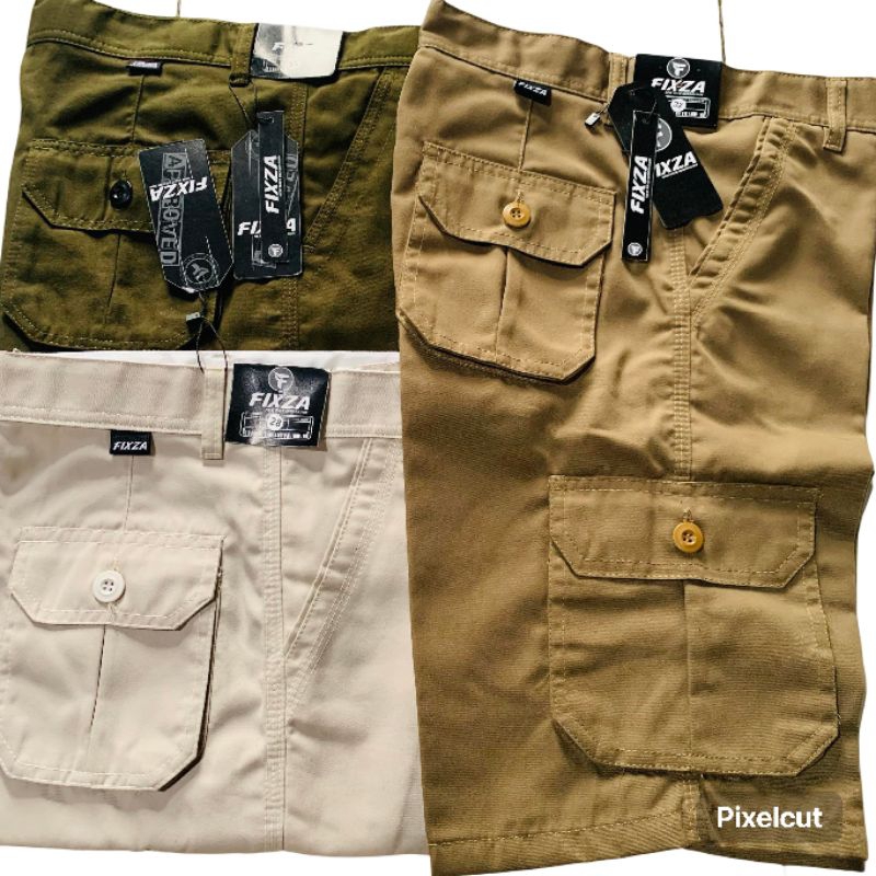 Celana Pendek Pria Celana Pendek Cargo Pria Gunung Casual Bahan Melar Big Size Jumbo 27-34 size27-38