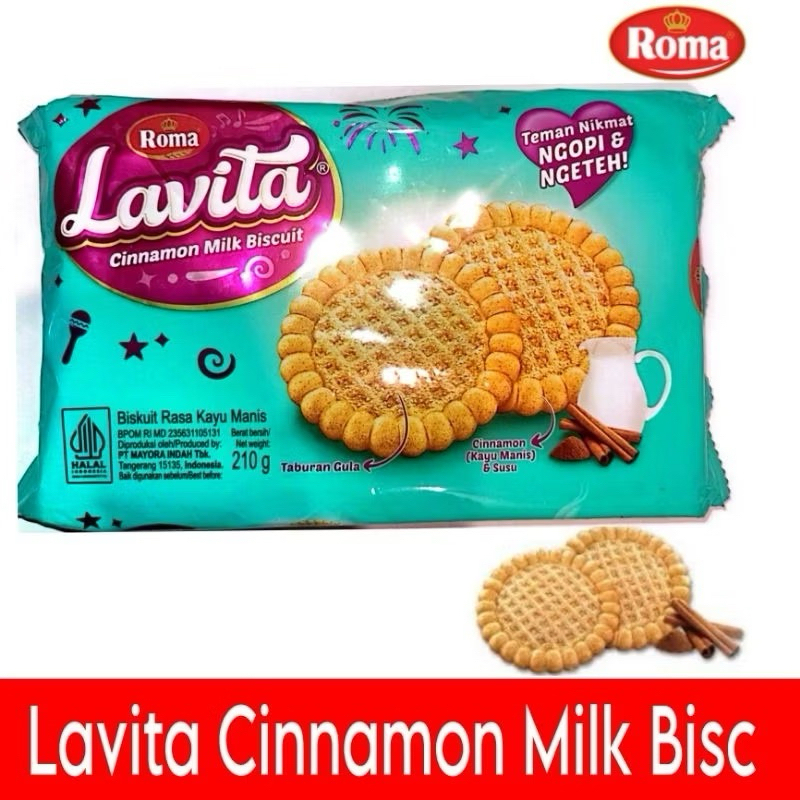 

ROMA LAVITA CINNAMON MILK BISCUIT 210 GR