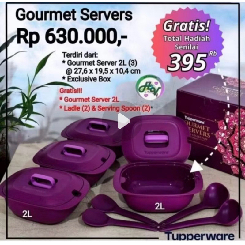 Tupperware Sweet familly Gourmet Servers familia colletion wadah set