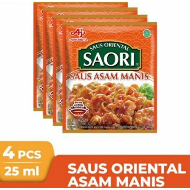 

FREE PACKING- 4Pc SAORI Saus Asam Manis Sachet 25ml