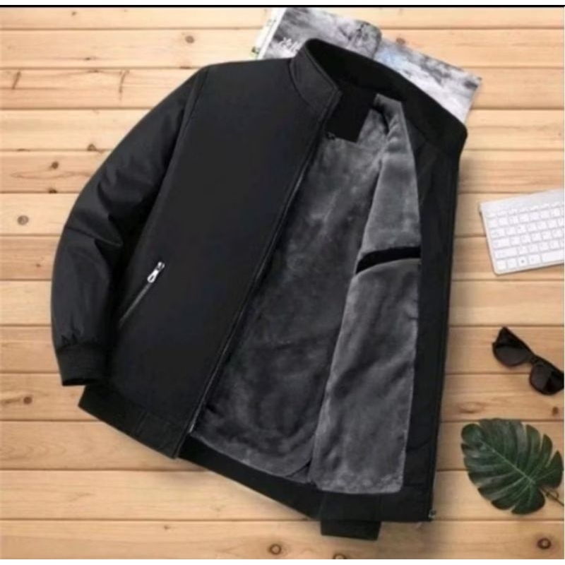JAKET BOMBER PRIA-JAKET BOMBER FULL BULU-JAKET TEBAL