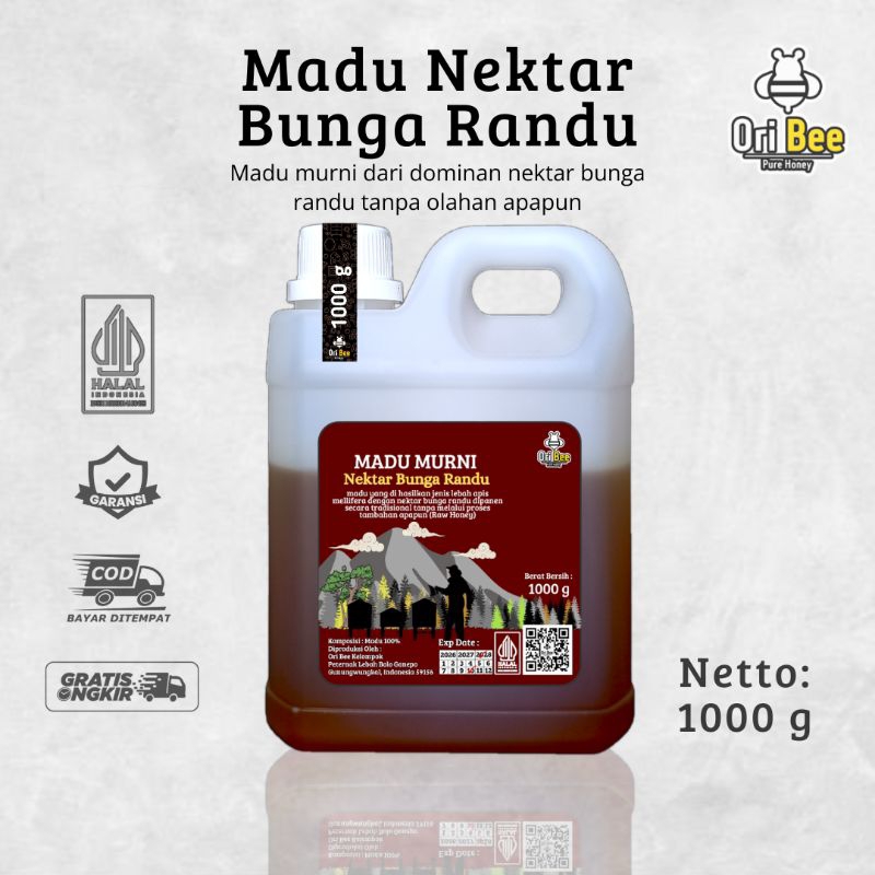 

Madu Randu Murni Raw Honey 1kg - Madu Asli | Madu Ori Bee
