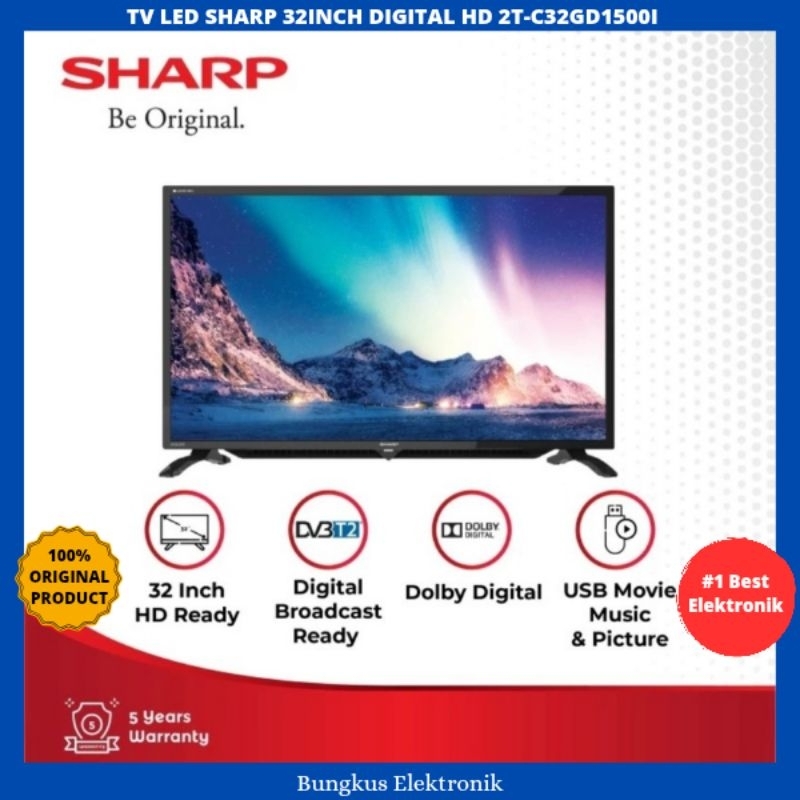 TV LED SHARP 32INCH DIGITAL TV HD 2T-C32GD1500I TV SHARP DIGITAL TV 32INCH