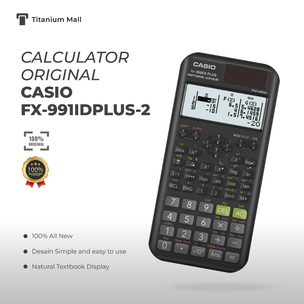 

Calculator Kalkulator CASIO FX-991 IDPlus -2nd edition Kalkulator Sekolah/Kuliah - Calculator Scientificq