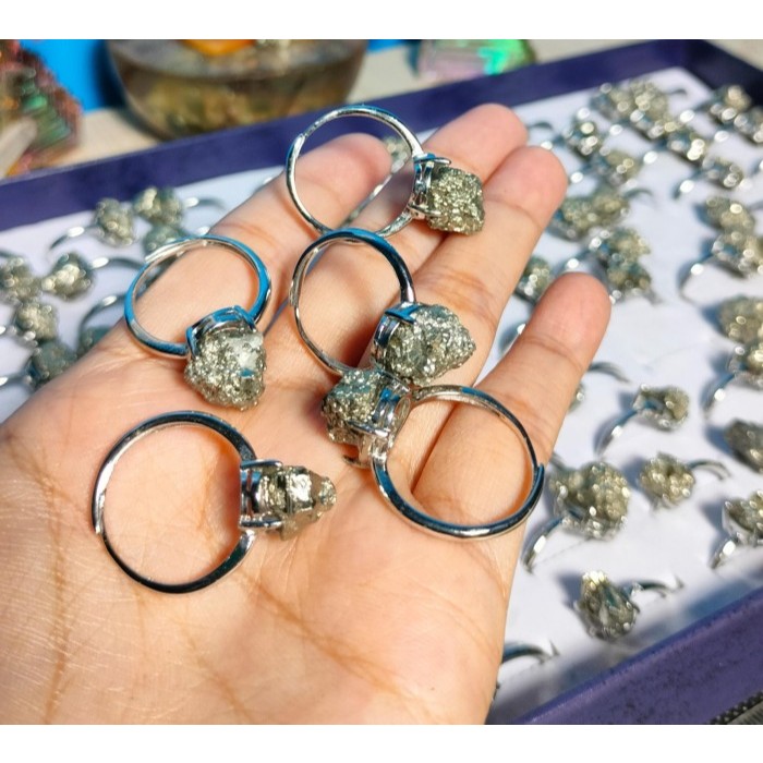 Batu Natural Copper Ring Pyrite  Big ( Harga Per Pcs)