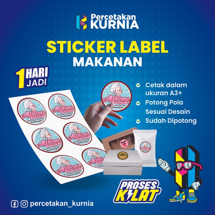 

Stiker Label Makanan Custom / Sticker Label Makanan / Stiker Kemasan