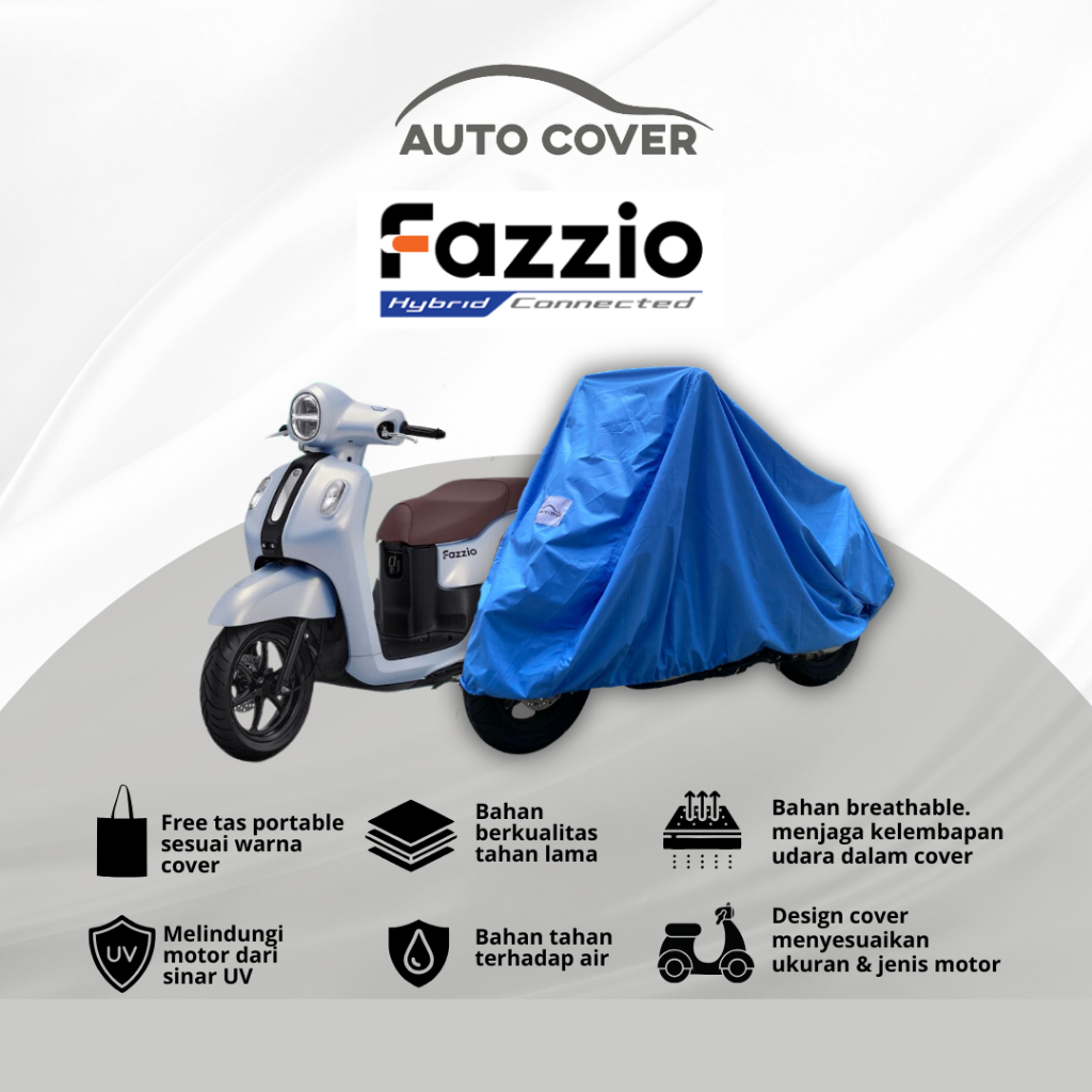 Autocover Cover Sepeda Motor Yamaha Fazzio Body Superior Semi Outdoor Extreme Full Outdoor Sarung Se