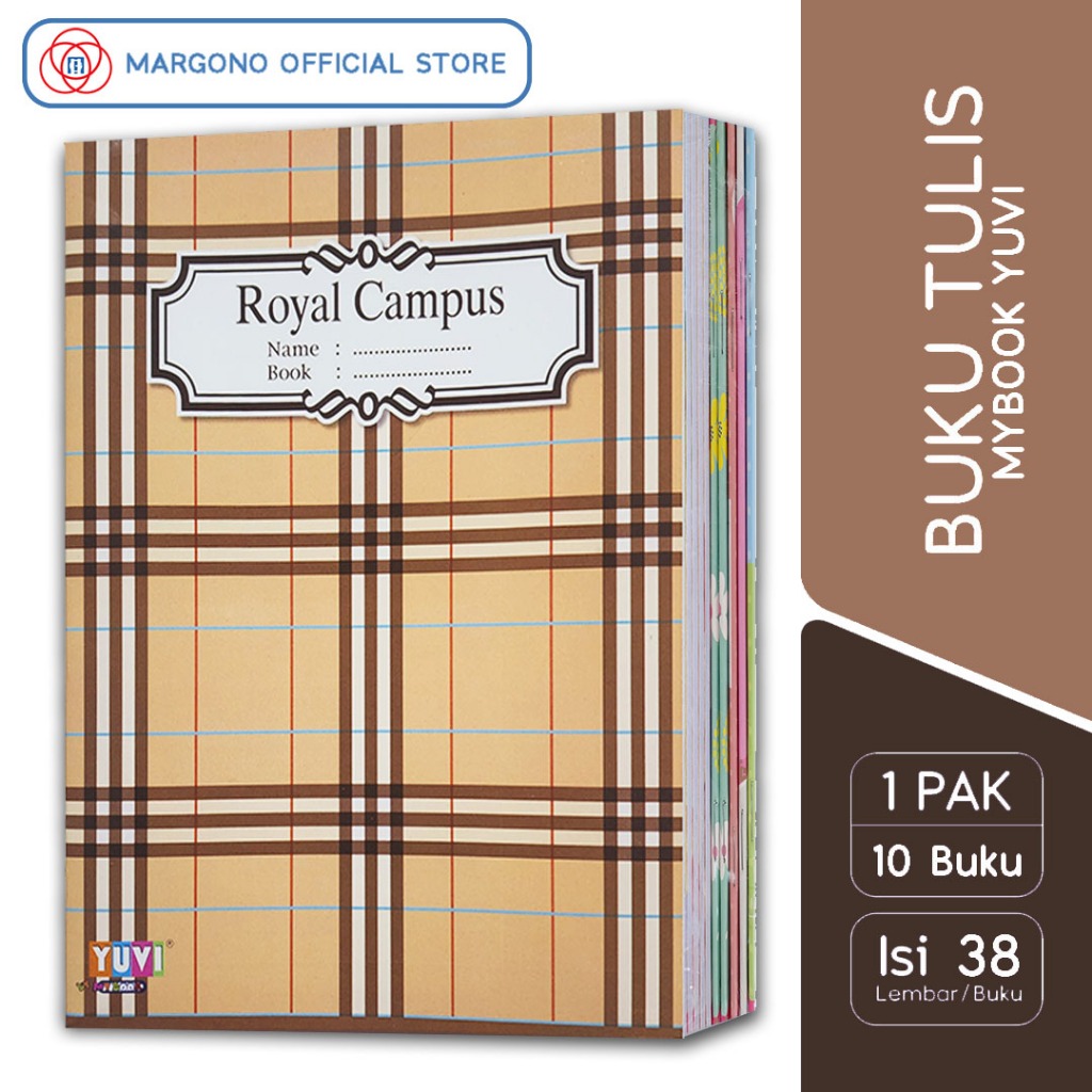 

My Book Yuvi Buku Tulis Royal Campus New Series 38 Lembar - 10 Buku