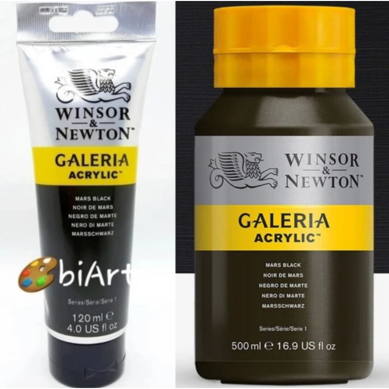 

Cat Akrilik Galeria Acrylic Colour 500ml / 120ml Mars Black Winsor & Newton