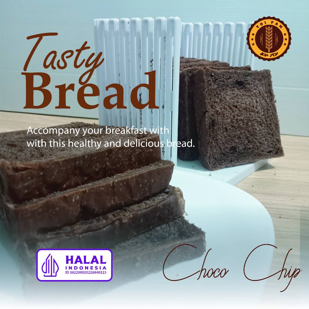 

Roti Tawar Choco Chip, Shokupan Choco Chip, Premium Lembut