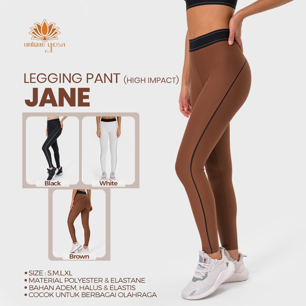 Legging Sporty  Jane untuk Yoga Running Gym / Celana Senam Olahraga Wanita / Celana Legging Senam Wa