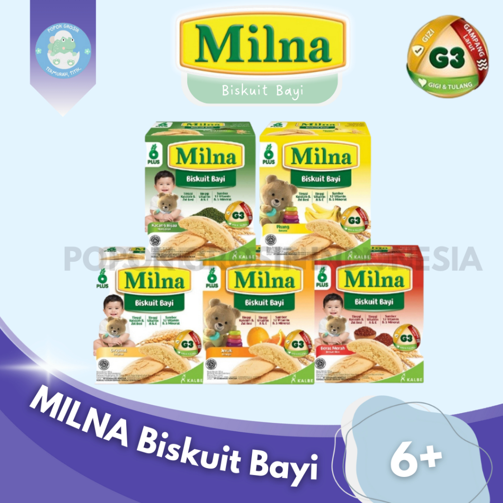 MILNA Biskuit Bayi Snack Cemilan Mpasi 8 Bulan 130gr - Makanan Bayi Pendamping Asi