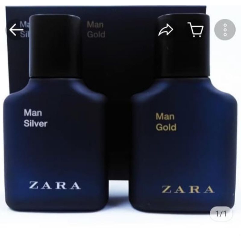 Parfum Zara Man Silver 30ml & Zara Man Gold 30ml pria(original reject no box eropa)