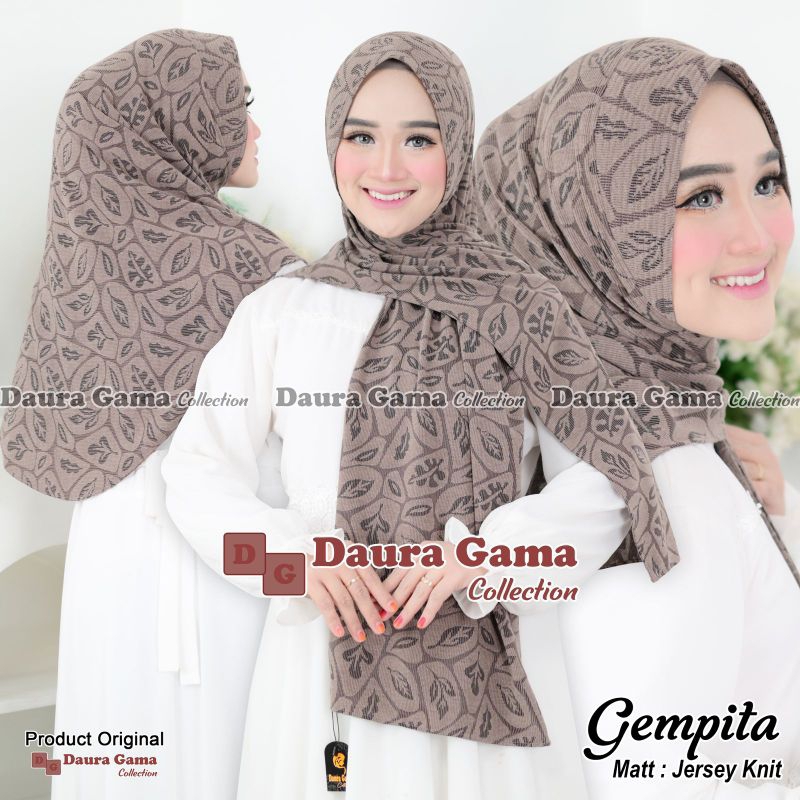 gempita daura gama jilbab instan pasmina pet soft antem knit motif premium