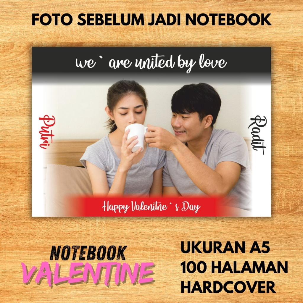 

Notebook Notes Notepad Couple Bucin Hardcover Ukuran A5 Custom