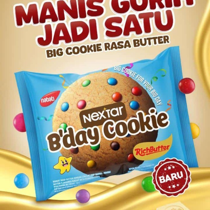 

nabati nextar richbutter bday birthday cookie | pack isi 10 bks