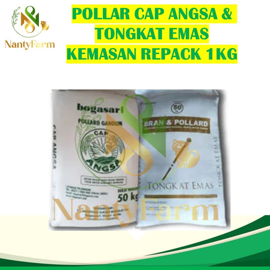 Pollard Cap Angsa Bogasari / Polar Angsa Kemasan Repack 1kg