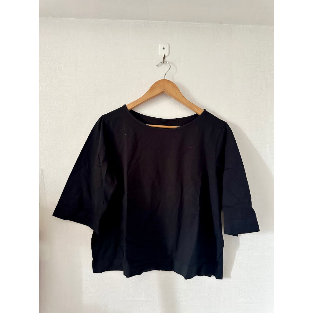 UNIQLO BLOUSE BLACK XL ori label & tag