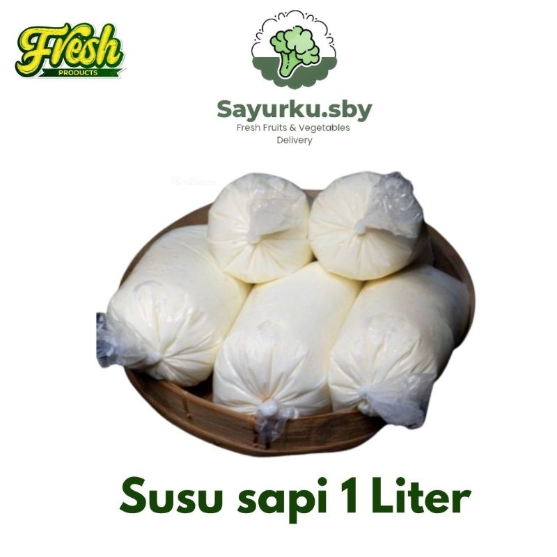 

Sayurku.sby (bisa kirim instan ) Susu Sapi 1 Liter asli 100% kemasan plastik