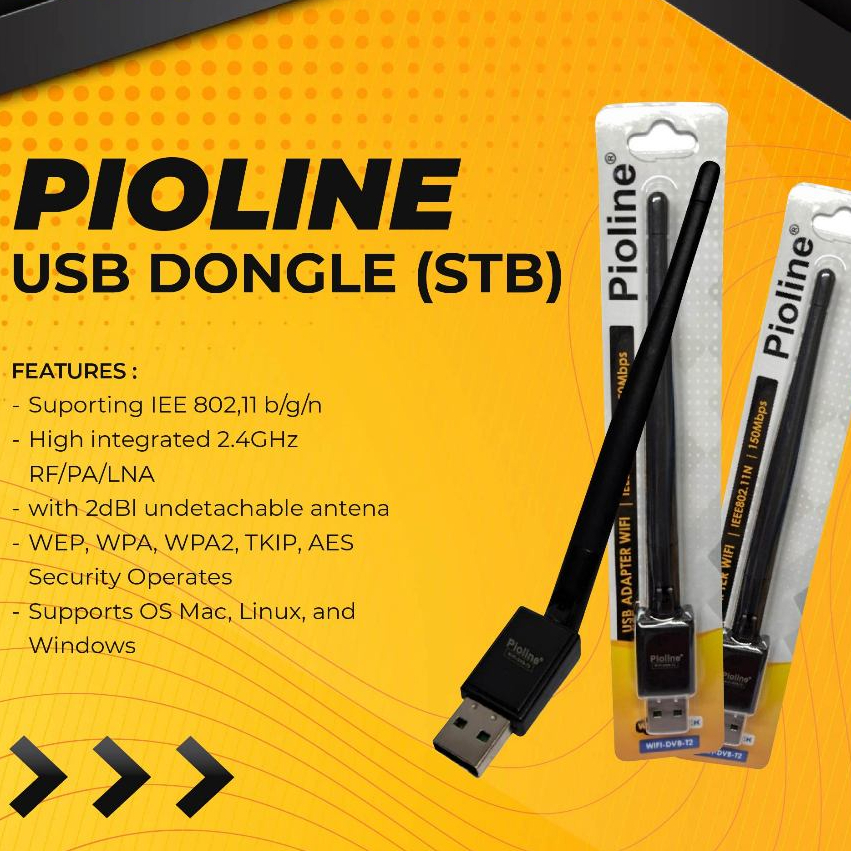 Pioline Dongle USB Wifi Antena STB Set Top Box Youtube