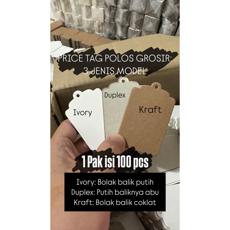 

Menang Label - Label Polos / Hangtag Polos / Pricetag polos / hentek polos / hengtek / hang tag polos grosir / Hangtag baju polos