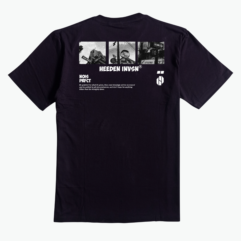 Kaos Tshirt Original Heeden NoisTwn Black Reguler fit Katun